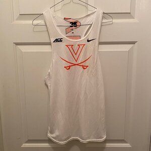 Virginia UVA Cavaliers Men's Track Team Issued Nike White Tank Top Medium (12)
